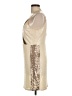 GB 100% Polyester Metallic Tan Cocktail Dress Size L - photo 5