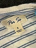 Per Se 100% Rayon Stripes Blue Long Sleeve Button-Down Shirt Size S - photo 7