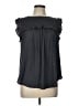 Ann Taylor LOFT 100% Polyester Black Sleeveless Blouse Size L - photo 1
