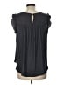 Ann Taylor LOFT 100% Polyester Black Sleeveless Blouse Size L - photo 2