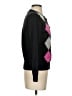 IZOD 100% Cotton Argyle Black Cardigan Size S - photo 4