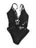 Becca Paisley Black One Piece Swimsuit Size S (estimated) - photo 1