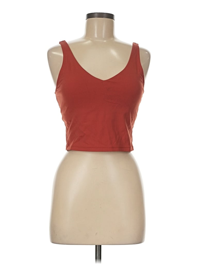 Pre-owned Unbranded Tank Top Red Strapless Neckline Tops