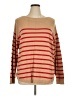 Ann Taylor LOFT Outlet Stripes Tan Pullover Sweater Size XL - photo 1