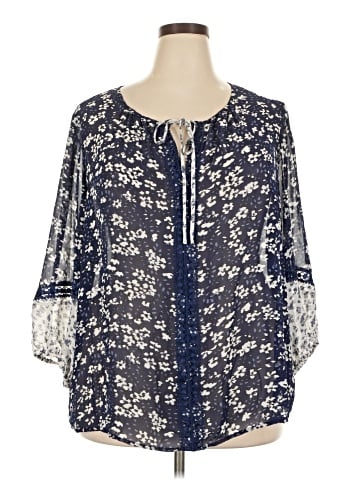 Daisy Fuentes 3/4 Sleeve Blouse (view 1)