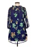 Line & Dot 100% Polyester Print Blue Casual Dress Size XS - photo 1