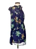Line & Dot 100% Polyester Print Blue Casual Dress Size XS - photo 4