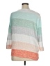 Tribal Color Block White Orange Pullover Sweater Size XL - photo 2