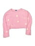 Old Navy 100% Cotton Polka Dots Pink Pullover Sweater Size 8 - photo 1