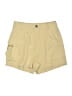 Shein 100% Polyester Solid Yellow Khaki Shorts Size 2 - photo 1