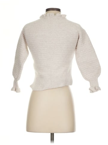 Madewell Ruffle-Neck Pullover Sweater in Cotton-Merino Yarn (view 2)