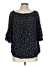 Venus 100% Viscose Black 3/4 Sleeve Blouse Size L - photo 1