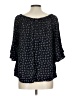 Venus 100% Viscose Black 3/4 Sleeve Blouse Size L - photo 2