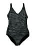 Speedo Chevron-herringbone Gray One Piece Swimsuit Size 14 - photo 1