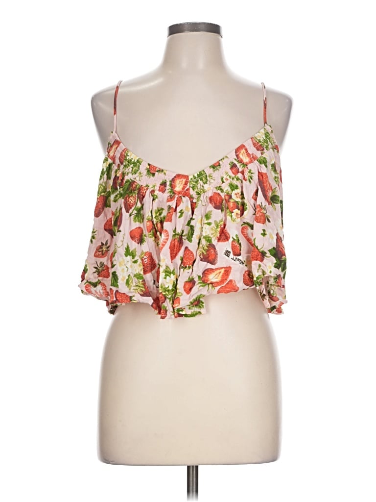 Out From Under Tank Top Orange Strapless Neckline Tops