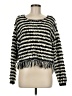 Versona 100% Acrylic Stripes Black Pullover Sweater Size M - photo 1