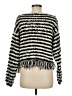 Versona 100% Acrylic Stripes Black Pullover Sweater Size M - photo 2