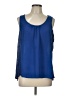 Pleione 100% Polyester Blue Sleeveless Blouse Size L - photo 1