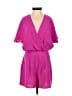 Sugar Lips 100% Polyester Solid Pink Romper Size S - photo 1