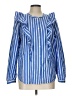 J.Crew 100% Cotton Stripes Blue Long Sleeve Blouse Size 12 (tall) - photo 1