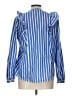 J.Crew 100% Cotton Stripes Blue Long Sleeve Blouse Size 12 (tall) - photo 2