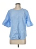 IZOD Blue Short Sleeve Blouse Size M - photo 1