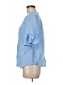 IZOD Blue Short Sleeve Blouse Size M - photo 5