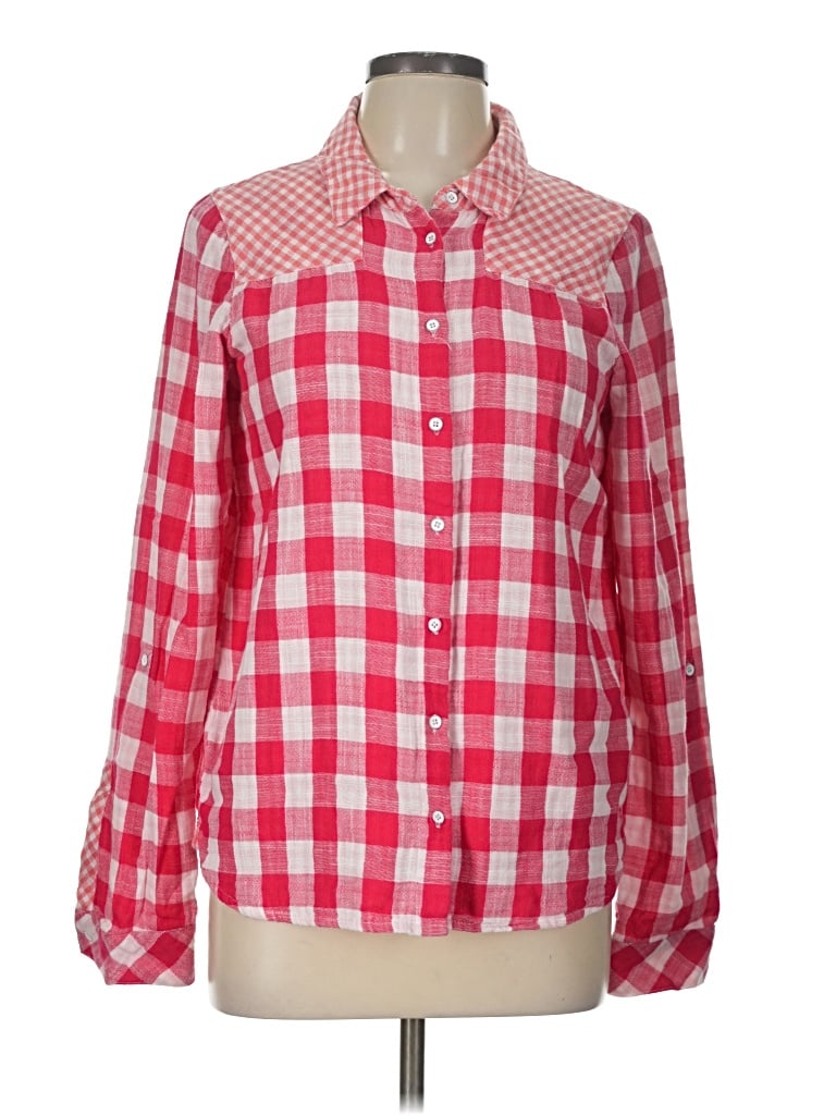 Pre-owned C&c California Long Sleeve Button Down Shirt In Red