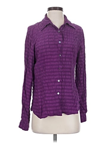 Tracy M. Long Sleeve Silk Top (view 1)