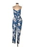 ASOS 100% Polyester Paisley Blue Jumpsuit Size 8 - photo 1
