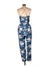 ASOS 100% Polyester Paisley Blue Jumpsuit Size 8 - photo 2