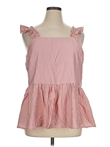 Cotton Bleu Sleeveless Blouse (view 1)