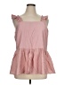 Cotton Bleu Pink Sleeveless Blouse Size L - photo 1