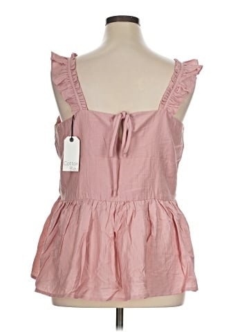 Cotton Bleu Sleeveless Blouse (view 2)