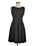 En Focus Studio Polka Dots Gray Casual Dress Size 6 - photo 1