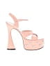 Gucci 100% Leather Pink Interlocking G Leather Platform Sandals Size EU (IT) 40 / US 10 - photo 1