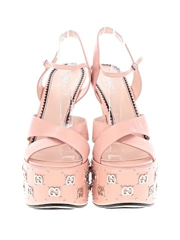 Gucci Interlocking G Leather Platform Sandals (view 2)