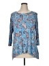 Ruby Rd. Paisley Blue 3/4 Sleeve Blouse Size XL - photo 1