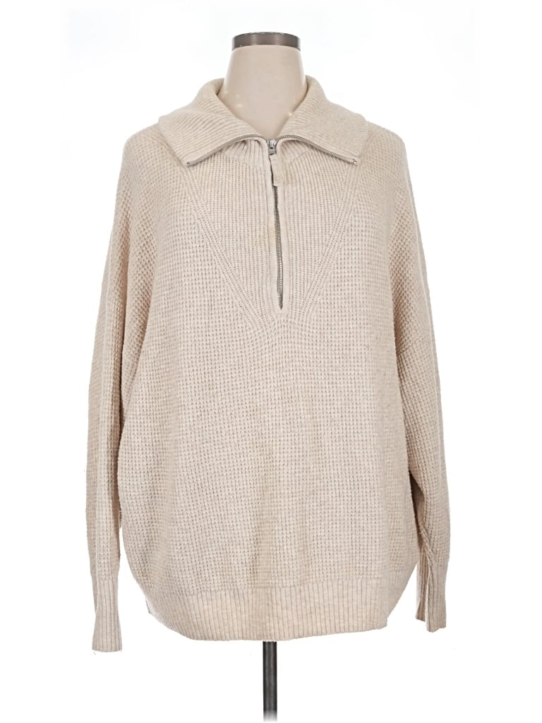 Pre-owned Aerie Pullover Sweater In Tan