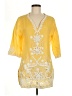 Roberta Freymann 100% Cotton Yellow Short Sleeve Blouse Size M - photo 1