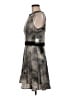 Mossimo 100% Polyester Graphic Gray Casual Dress Size M - photo 5