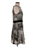 Mossimo 100% Polyester Graphic Gray Casual Dress Size M - photo 4