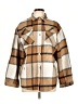 Unbranded 100% Polyester Plaid Brown Coat Size L - photo 1