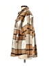 Unbranded 100% Polyester Plaid Brown Coat Size L - photo 5