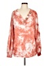 Adora Tie-dye Orange Long Sleeve Blouse Size L - photo 1