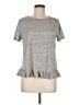 J.Crew 100% Linen Gray Short Sleeve Top Size M - photo 1