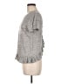 J.Crew 100% Linen Gray Short Sleeve Top Size M - photo 5