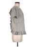 J.Crew 100% Linen Gray Short Sleeve Top Size M - photo 4