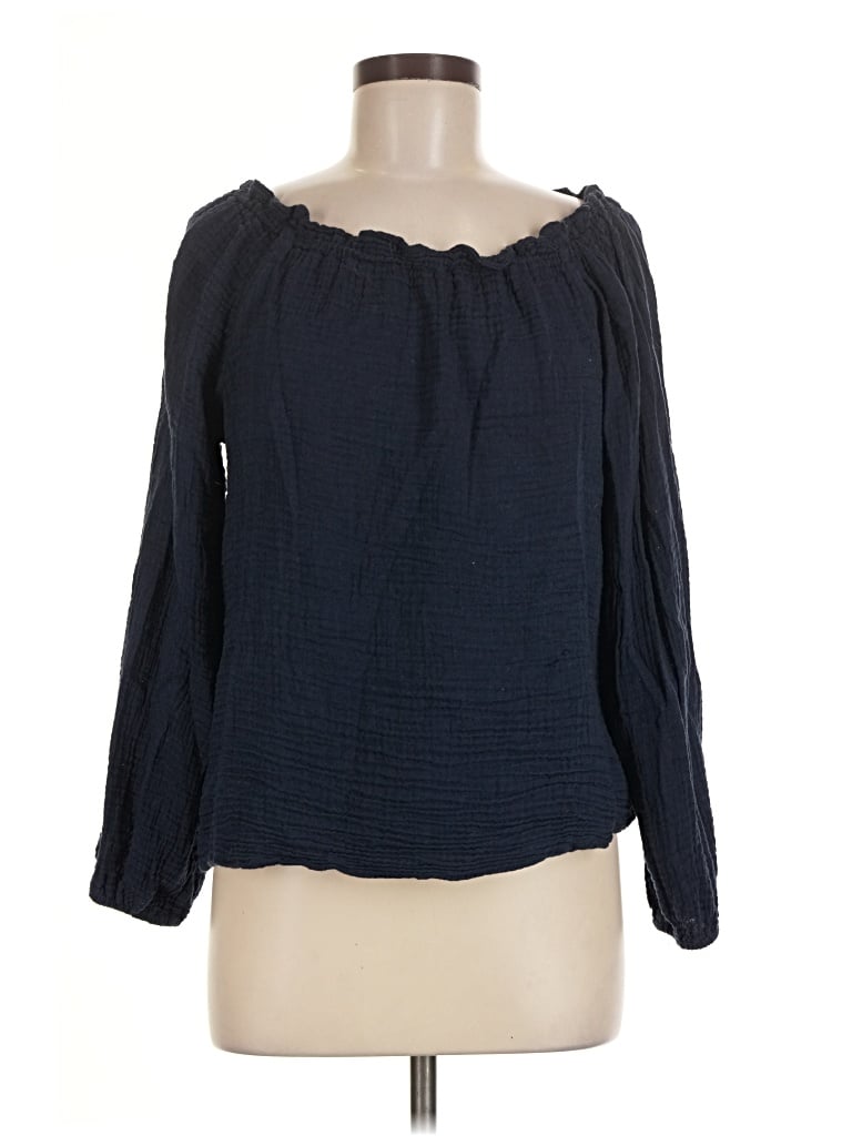 Pre-owned Red Haute Long Sleeve Blouse In Blue