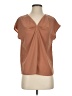 Net Collection Brown Short Sleeve Blouse Size S - photo 1